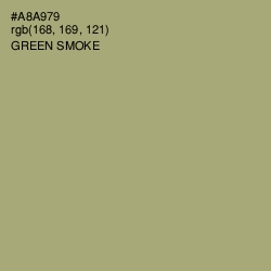 #A8A979 - Green Smoke Color Image